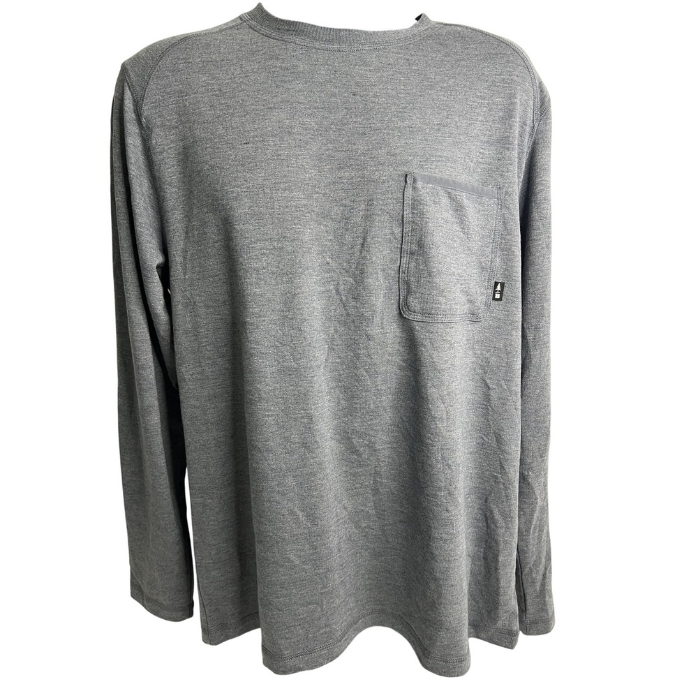 Bass Outdoor Shirt Mens Large‎ Ombre Blue LS Utili-Tee Long Sleeve Pocket Tee